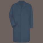 Unisex Extended Sizes Button Front Lab Coat