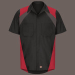 Men's Tri-Color Short Sleeve Shop Shirt